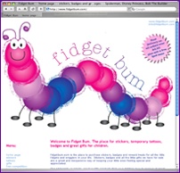 fidgetbum.com screen shot of front page